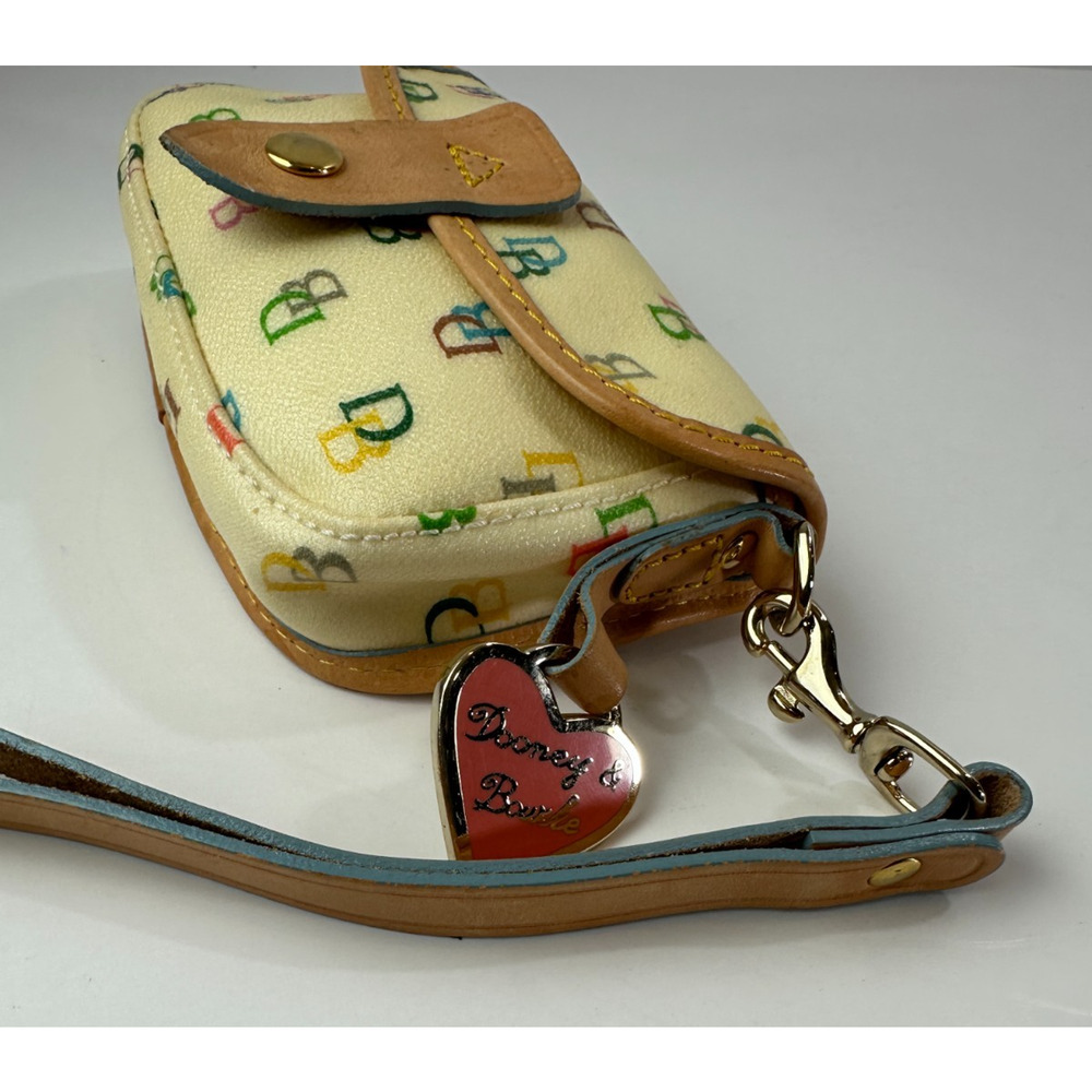 Dooney & Bourke Colorful Rainbow Monogram Logo Wristlet Mini Wallet Bag Purse - Picture 7 of 16